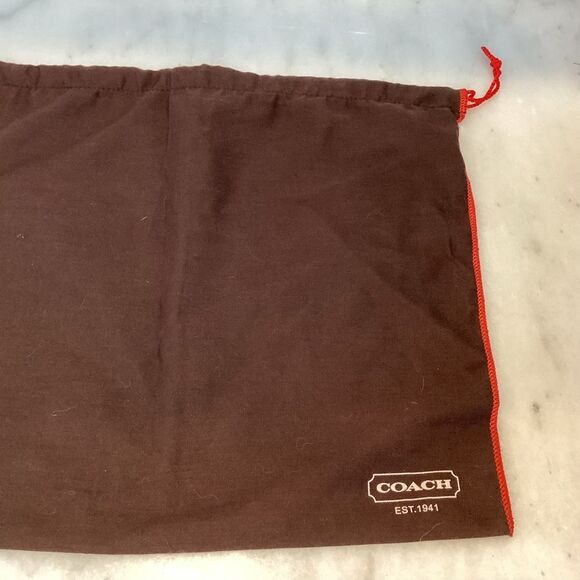 Coach Brown Velvet Drawstring Dust Bag - Picture 3 of 6